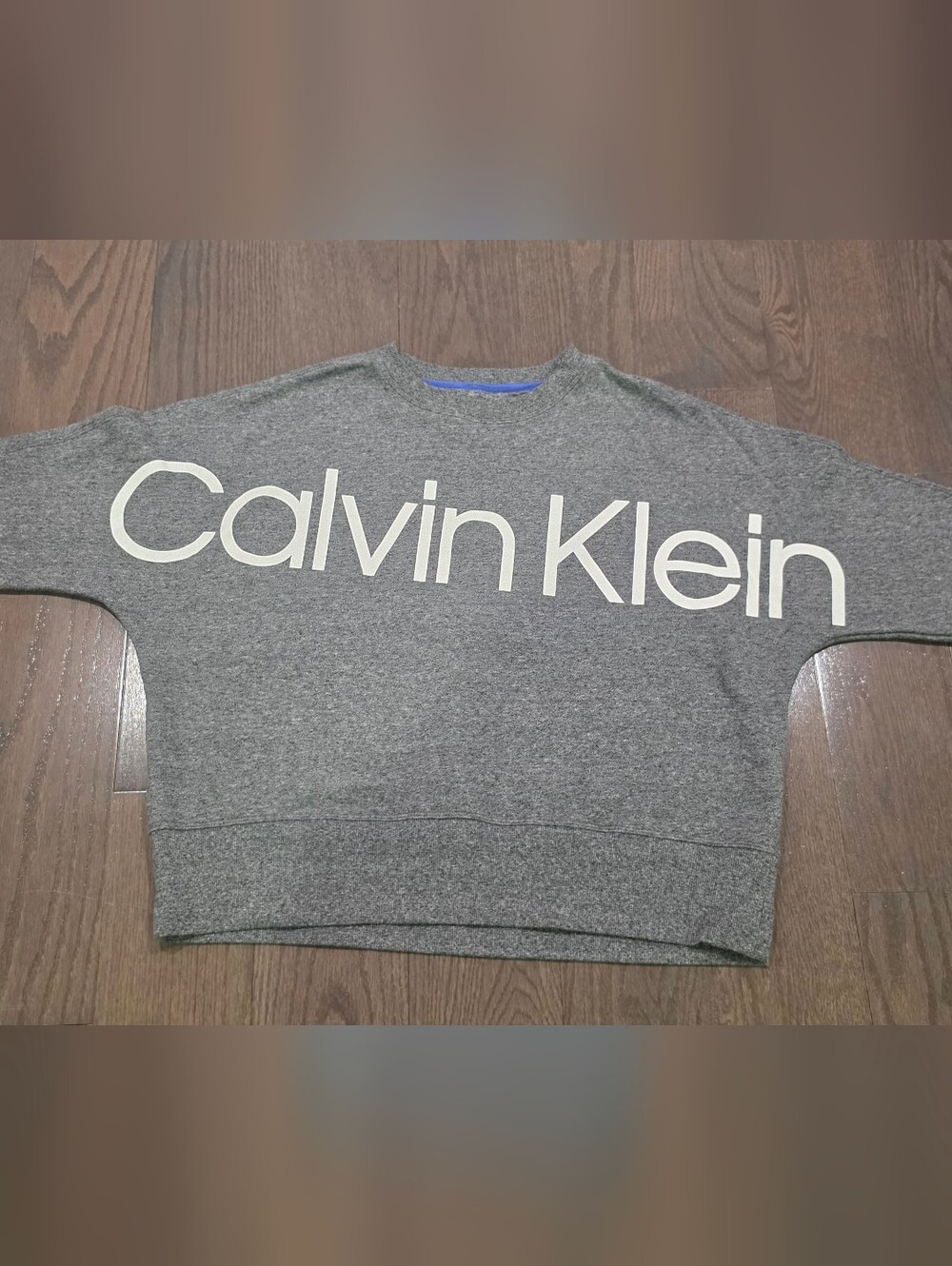 Calvin Klein Performance Gray Crewneck Sweatshirt with White Logo